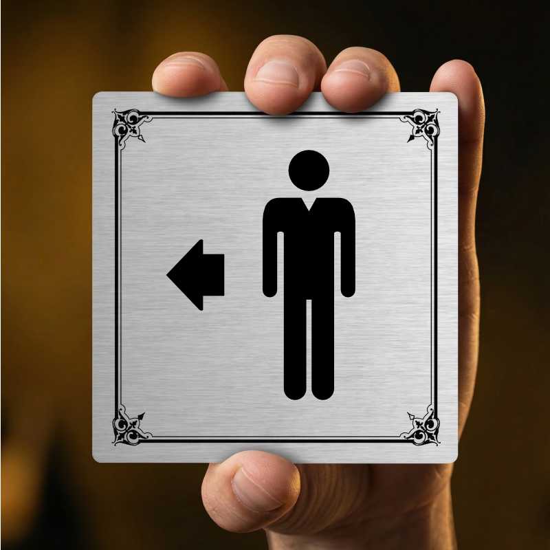 WC muži vlevo, 118x118mm, bílá, Kansas